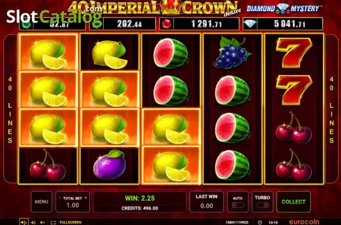 Οθόνη3. Diamond Mystery - 40 Imperial Crown deluxe Κουλοχέρης 