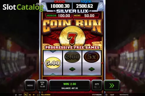 Οθόνη3. Silver Lux: Coin Run Κουλοχέρης