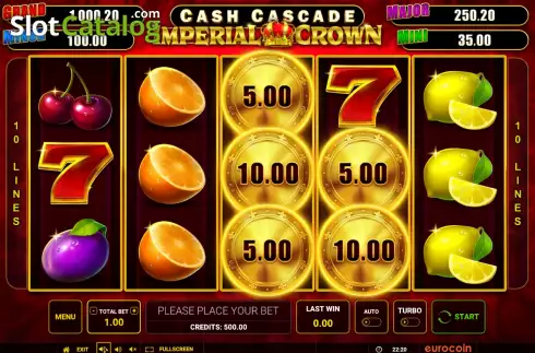 Οθόνη2. Cash Cascade Imperial Crown Κουλοχέρης