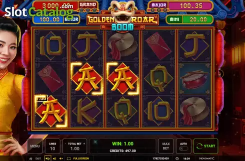 Οθόνη3. Golden Roar BOOM Κουλοχέρης