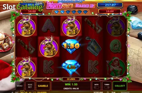 Οθόνη3. Diamond Link Mighty Santa: Boarded Up Κουλοχέρης