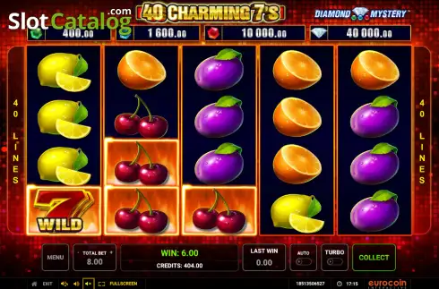 Οθόνη3. Diamond Mystery - 40 Charming 7's Κουλοχέρης