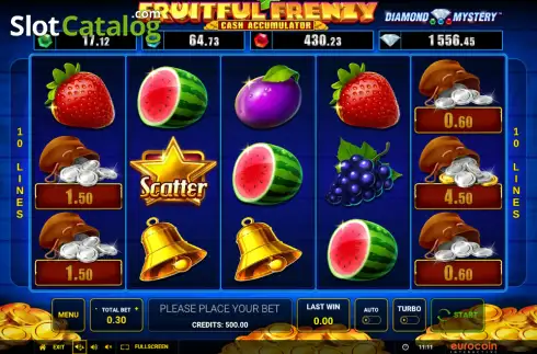 Οθόνη2. Diamond Mystery - Fruitful Frenzy - Cash Accumulator Κουλοχέρης