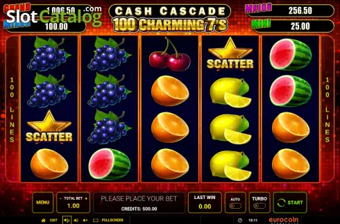 Οθόνη2. Cash Cascade - 100 Charming 7's Κουλοχέρης