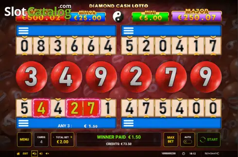 Οθόνη3. Diamond Cash Lotto Κουλοχέρης