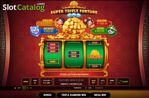Οθόνη2. Super Triple Fortune Κουλοχέρης 