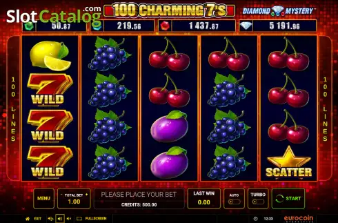 Οθόνη2. Diamond Mystery - 100 Charming 7's Κουλοχέρης