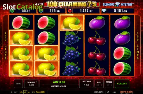Οθόνη3. Diamond Mystery - 100 Charming 7's Κουλοχέρης