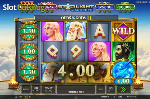 Οθόνη3. Starlight Jackpots Odds of the Gods 2 Κουλοχέρης