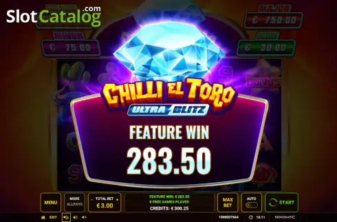 Οθόνη3. Ultra Blitz - Chilli El Toro Κουλοχέρης
