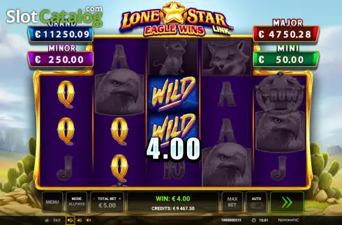 Οθόνη3. Lone Star Link - Eagle Wins Κουλοχέρης 