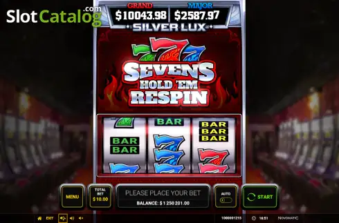 Οθόνη2. Silver Lux – Sevens Hold’em Respin Κουλοχέρης