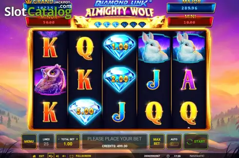 Οθόνη2. Diamond Cash: Almighty Wolf Κουλοχέρης 