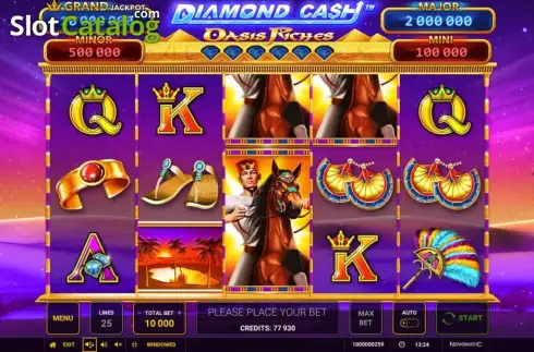 Οθόνη2. Diamond Cash: Oasis Riches Κουλοχέρης
