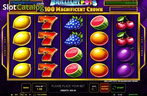Οθόνη2. Brilliant Pots - 100 Magnificent Crown Κουλοχέρης 