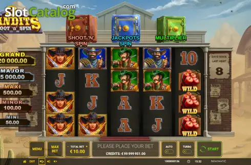 Οθόνη2. 3 Bandits: Shoot 'n' Spin Κουλοχέρης