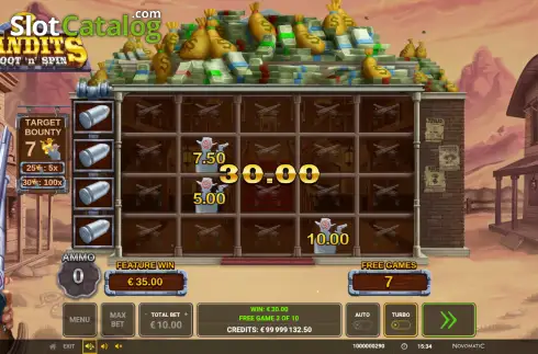 Οθόνη3. 3 Bandits: Shoot 'n' Spin Κουλοχέρης