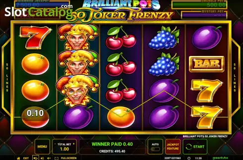 Οθόνη3. Brilliant Pots - 50 Joker Frenzy Κουλοχέρης