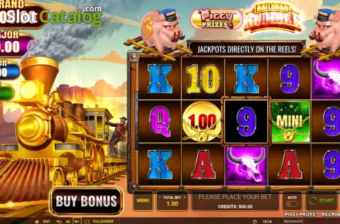 Οθόνη2. Piggy Prizes Railroad Rumble Κουλοχέρης