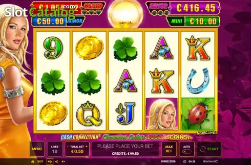Οθόνη2. Cash Connection - Charming Lady's Boom Coins Κουλοχέρης
