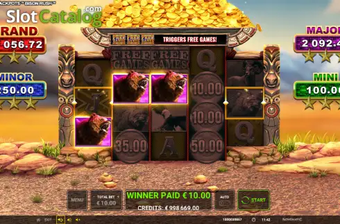 Οθόνη3. Starlight Jackpots Bison Rush Κουλοχέρης