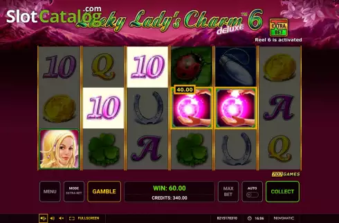 Οθόνη3. Lucky Lady's Charm deluxe 6 Κουλοχέρης 