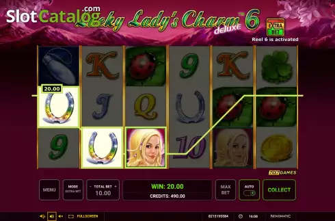 Οθόνη6. Lucky Lady's Charm deluxe 6 Κουλοχέρης 