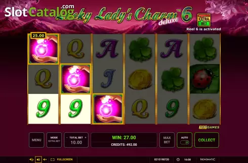 Οθόνη7. Lucky Lady's Charm deluxe 6 Κουλοχέρης 