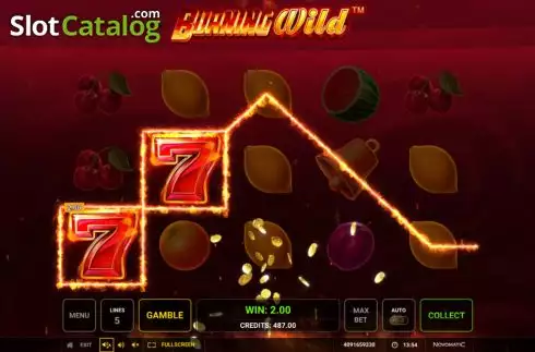 Οθόνη4. Burning WILD (Greentube) Κουλοχέρης 