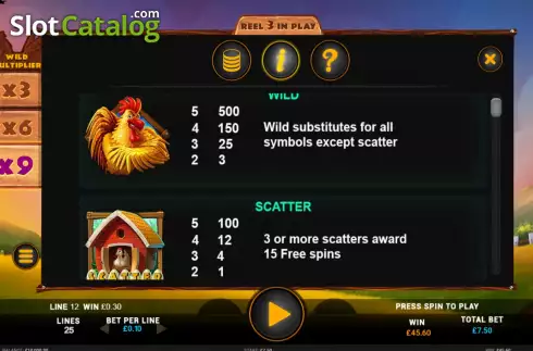 Οθόνη5. Golden Rooster (Gromada Games) Κουλοχέρης