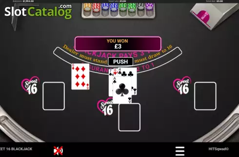 Οθόνη5. Sweet 16 Blackjack Κουλοχέρης