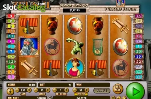 Οθόνη5. Zeus 2 (Habanero) Κουλοχέρης 
