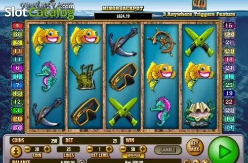 Οθόνη5. Treasure Diver (Habanero Systems) Κουλοχέρης
