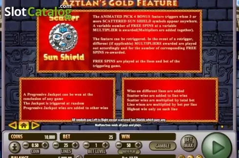 Οθόνη3. Aztlan's Gold Κουλοχέρης