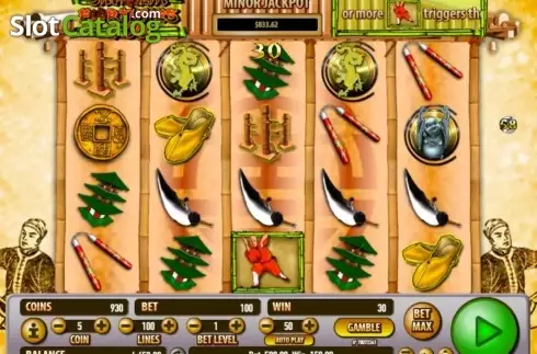 Οθόνη7. Shaolin Fortunes 100 Κουλοχέρης