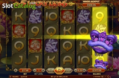 Οθόνη6. 5 Lucky Lions Κουλοχέρης