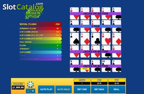 Οθόνη4. Double Bonus Poker (Habanero) Κουλοχέρης