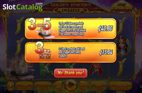 Οθόνη6. Golden Unicorn Deluxe Κουλοχέρης