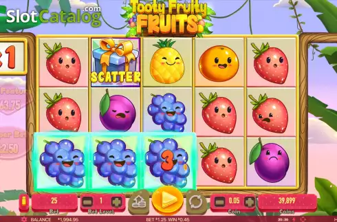 Οθόνη4. Tooty Fruity Fruits Κουλοχέρης