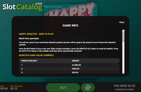 Οθόνη5. Happy Scratch Κουλοχέρης
