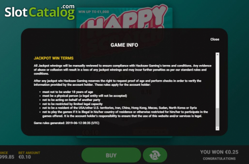 Οθόνη8. Happy Scratch Κουλοχέρης