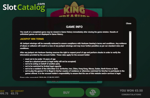 Οθόνη8. King Treasure Κουλοχέρης