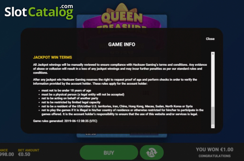 Οθόνη8. Queen Treasure Κουλοχέρης