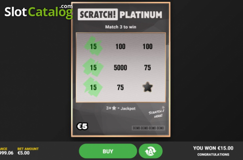 Οθόνη5. Scratch Platinum Κουλοχέρης