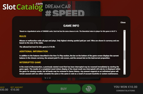 Οθόνη8. Dream Car Speed Κουλοχέρης