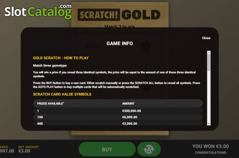 Οθόνη5. Scratch Gold Κουλοχέρης