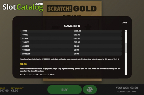 Οθόνη6. Scratch Gold Κουλοχέρης