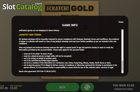 Οθόνη8. Scratch Gold Κουλοχέρης
