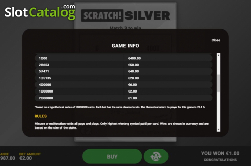 Οθόνη6. Scratch Silver Κουλοχέρης