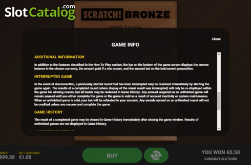 Οθόνη7. Scratch Bronze Κουλοχέρης